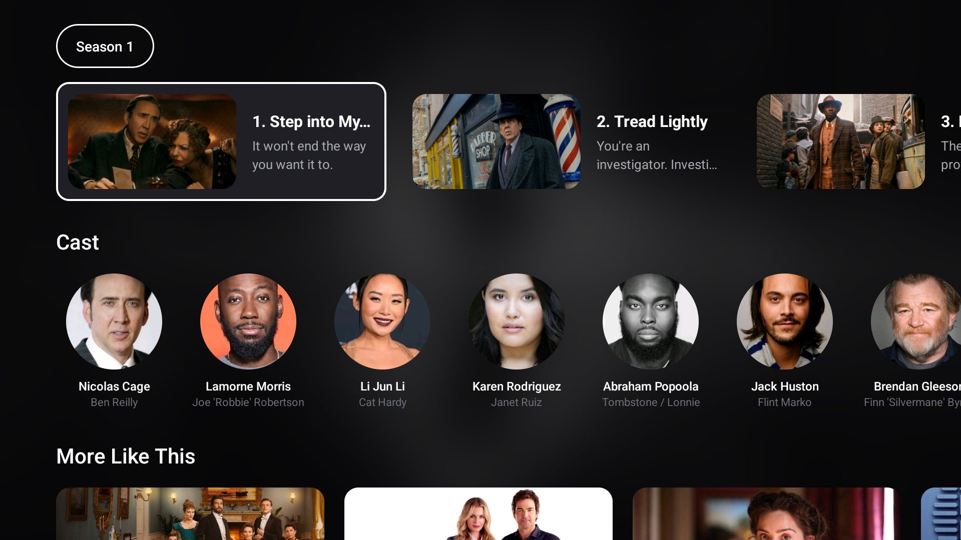 Episodes and cast detail